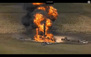 Angebohrte Pipeline bei Milford, Tx. (14.11.2013)