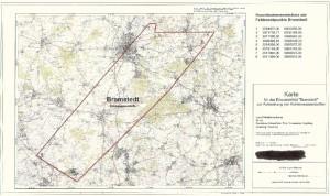 Offizielle Feldeskarte Bramstedt aus dem Erlaubnisantrag.