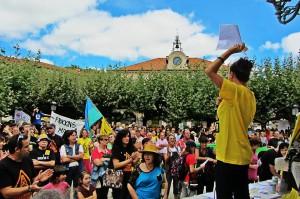 Anti-Fracking-Demonstration in Burgos am 30.08.2014